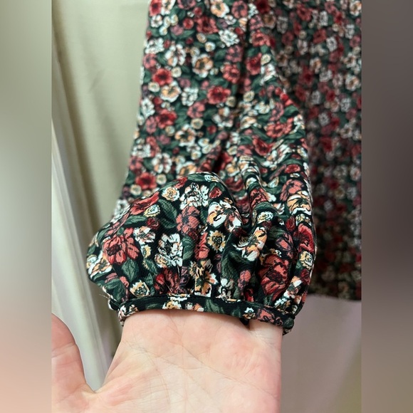 ⚫️ BOGO Multicolor Floral Tunic Top Size 16 Oversized Bohemian Chic - Picture 6 of 7